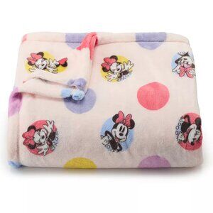 Disney's Oversized Super Soft Plush Throw | Minnie Mouse Faces | Polka Dot NEW
